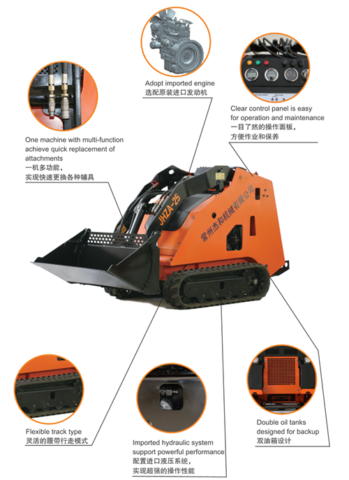 mini skid steer machine loader