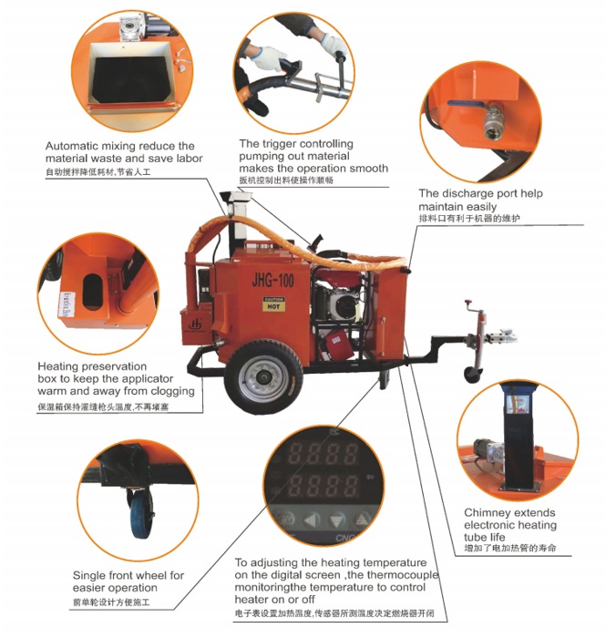 asphalt crack sealing machine